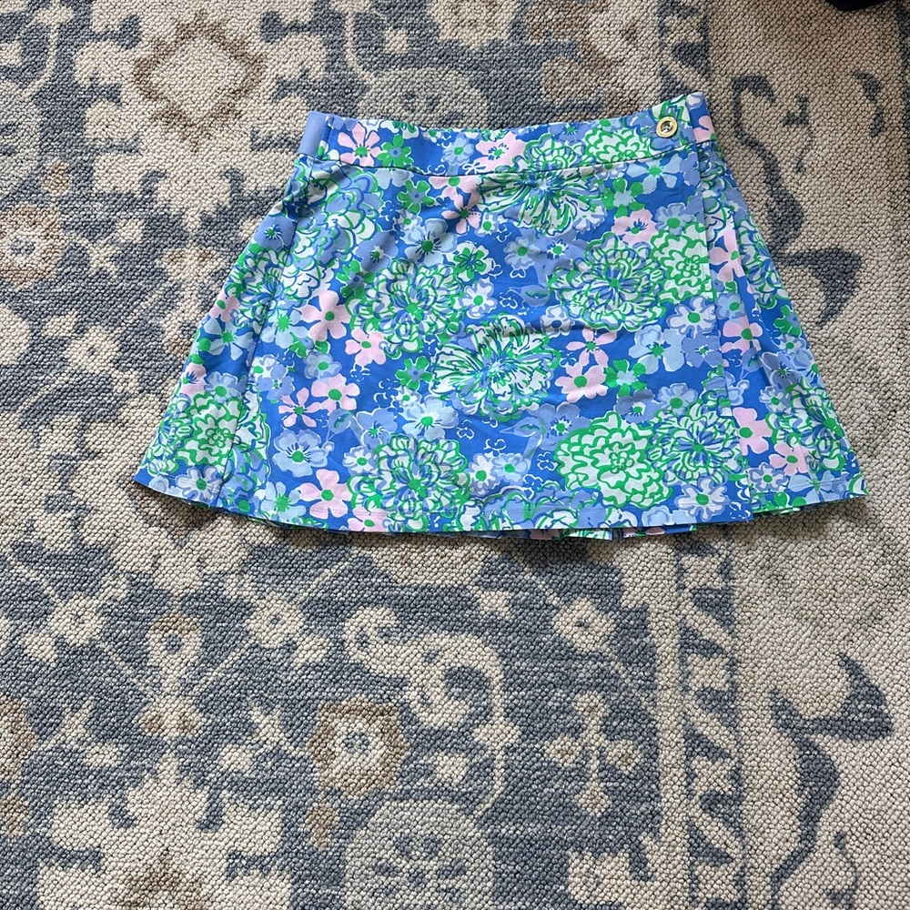 Lilly Pulitzer Resort A-Line skort Blue Green luxletic latitude skort